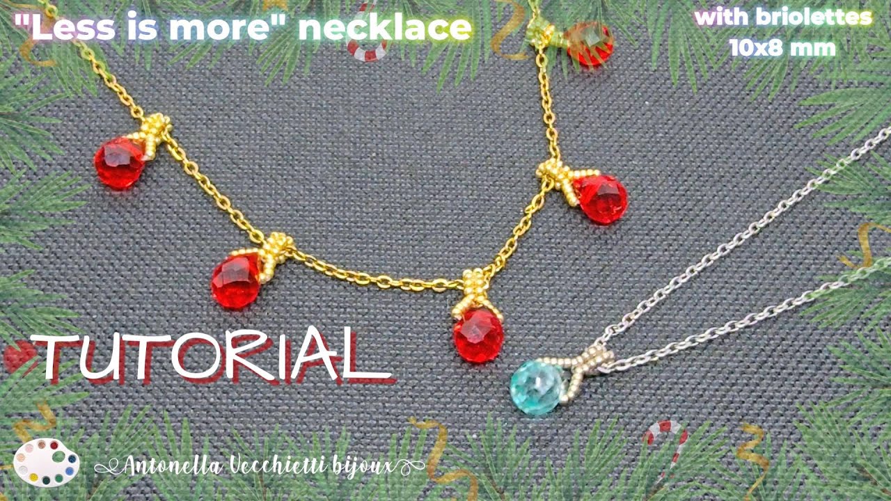 La collana con gocce, rapida ed essenziale, con catena in acciaio, perfetta per le feste!