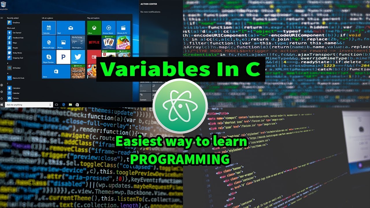 Variables In C Program Learn How Variables Works In C With Atom Editor In Windows 10 #5