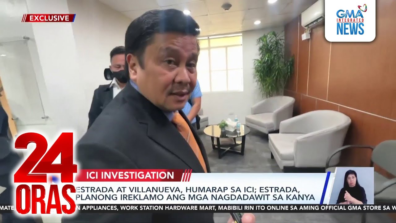 Estrada at Villanueva, humarap sa ICI; Estrada, planong ireklamo ang mga nagdadawit sa... | 24 Oras