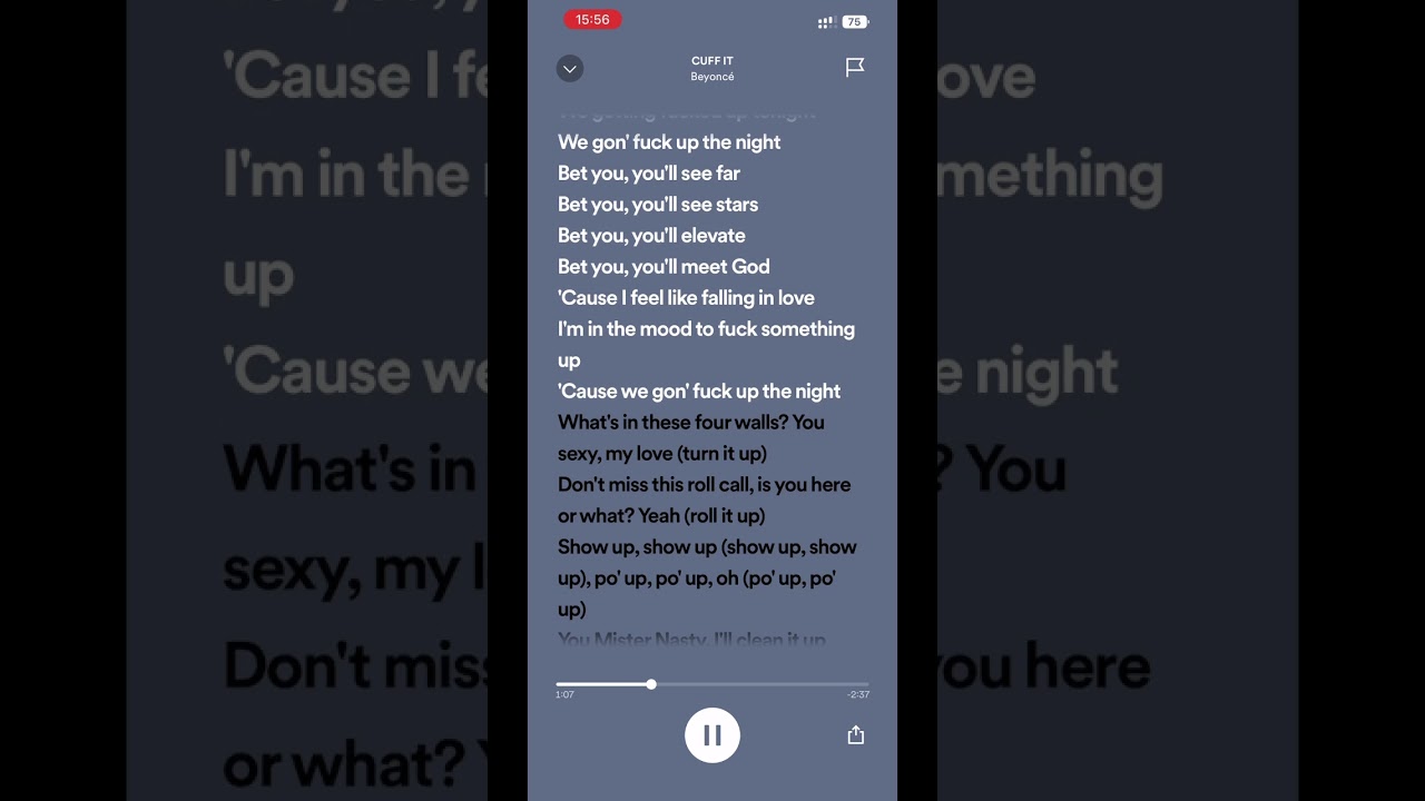 CUFF IT-Beyonc&eacute; #lyrics #music #cuffit #beyonce