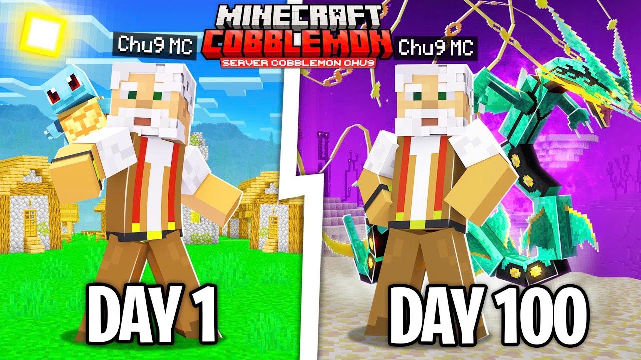 T&oacute;m tắt 100 Ng&agrave;y Minecraft Cobblemon Chu9Poke Sinh Tồn Si&ecirc;u Kh&oacute; C&ugrave;ng Em Trai !!