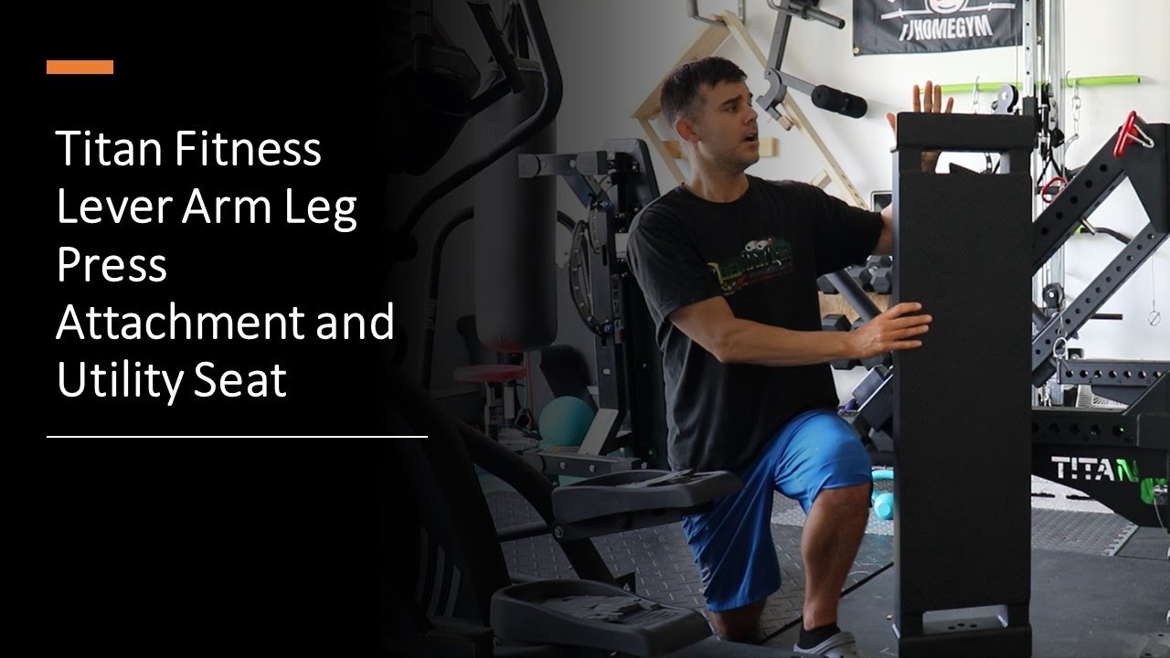 Titan Fitness Lever Arm Leg Press Attachment and Utility Seat