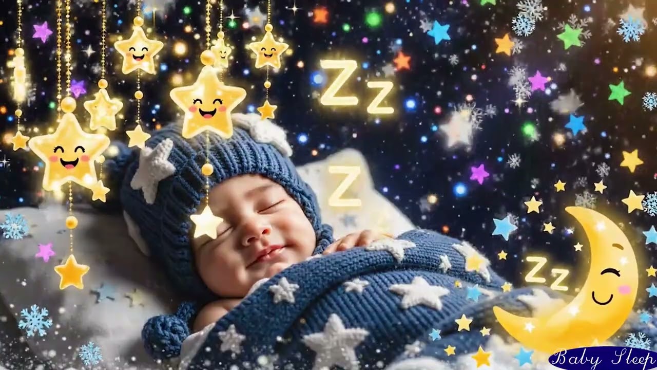 Mozart & Brahms Lullaby🌛 Baby Sleep Fast in 3 Minutes 🌟 Calm Night Music