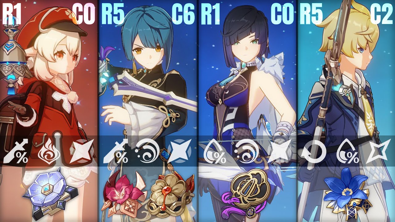 Klee Gatling Gun | +42% ATK SPD | Abyss 12-1-1 | Klee Xingqiu Yelan Mika | Genshin Impact