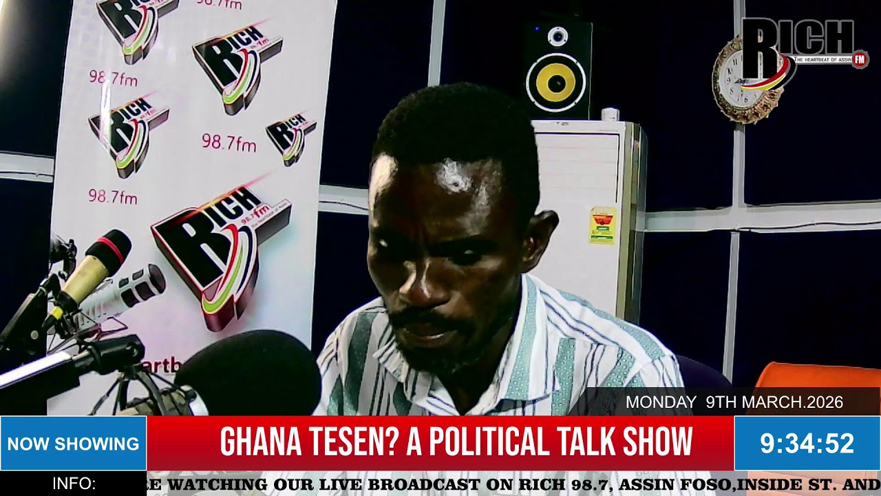 GHANA TESEN? A POLITICAL TALK SHOW WITH KWEKU MINTAH HAYFORD 09/03/2026..(((((LIVE)))))ON 98.7.
