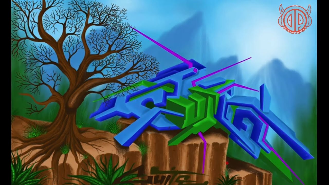 Tutorial simple skech paper drawing to app Procreat | @DotArtDigital | graffiti name CUIT |