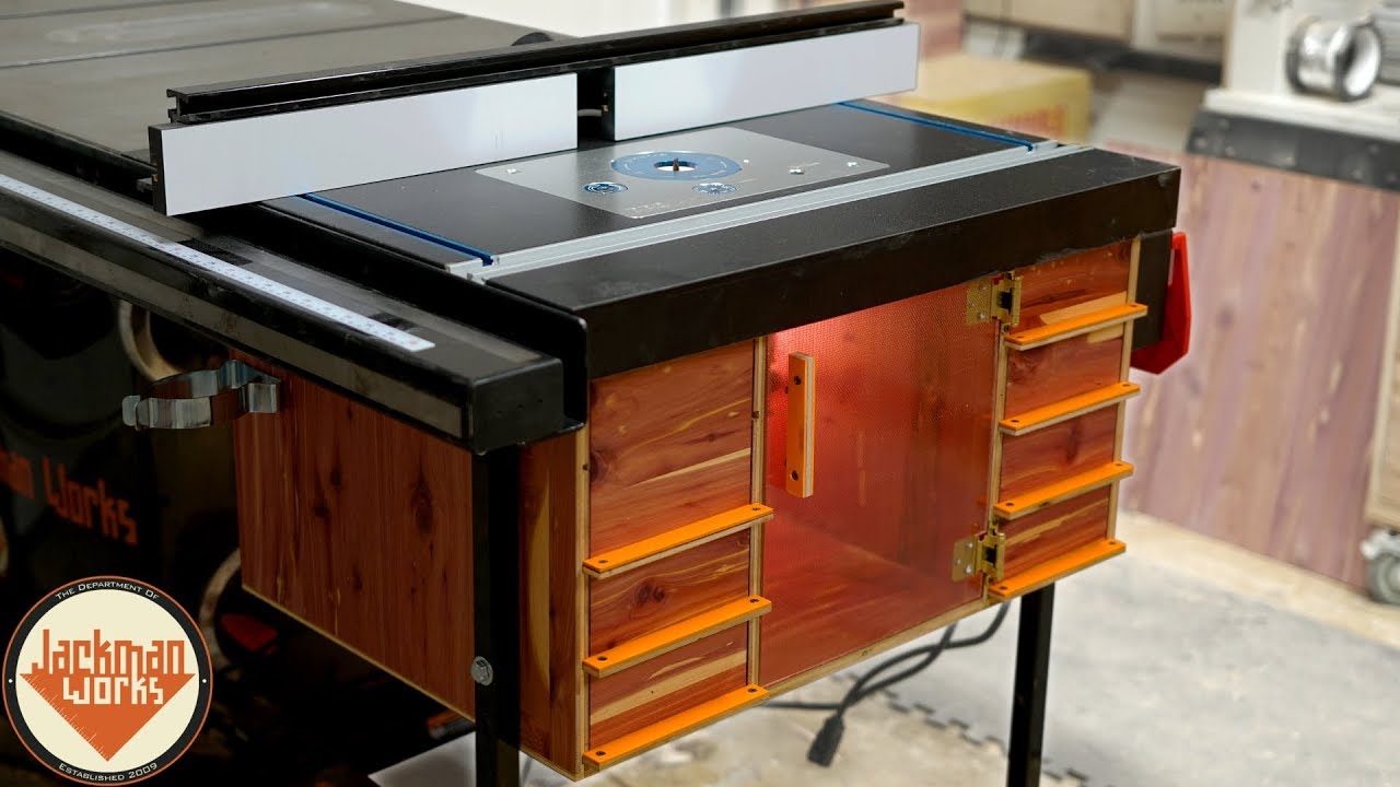 Ultimate Router Table & Storage Cabinet (table saw extension wing)