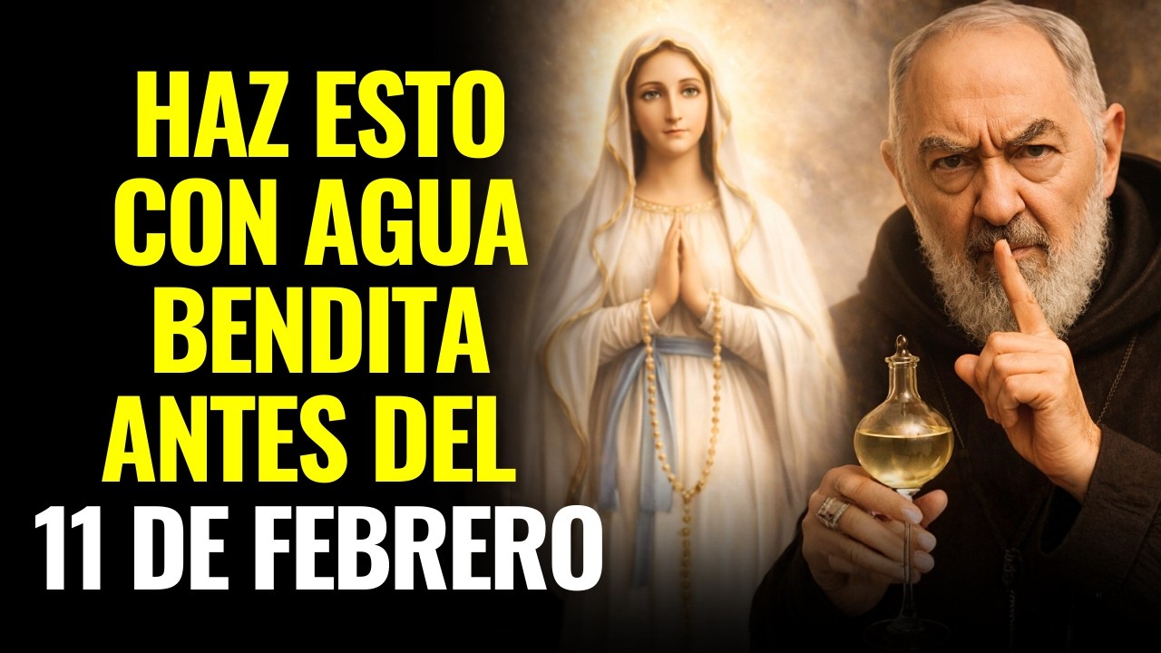 PADRE PÍO ENSEÑÓ: USA ASÍ EL AGUA BENDITA PARA SER SANADO POR NUESTRA SEÑORA DE LOURDES