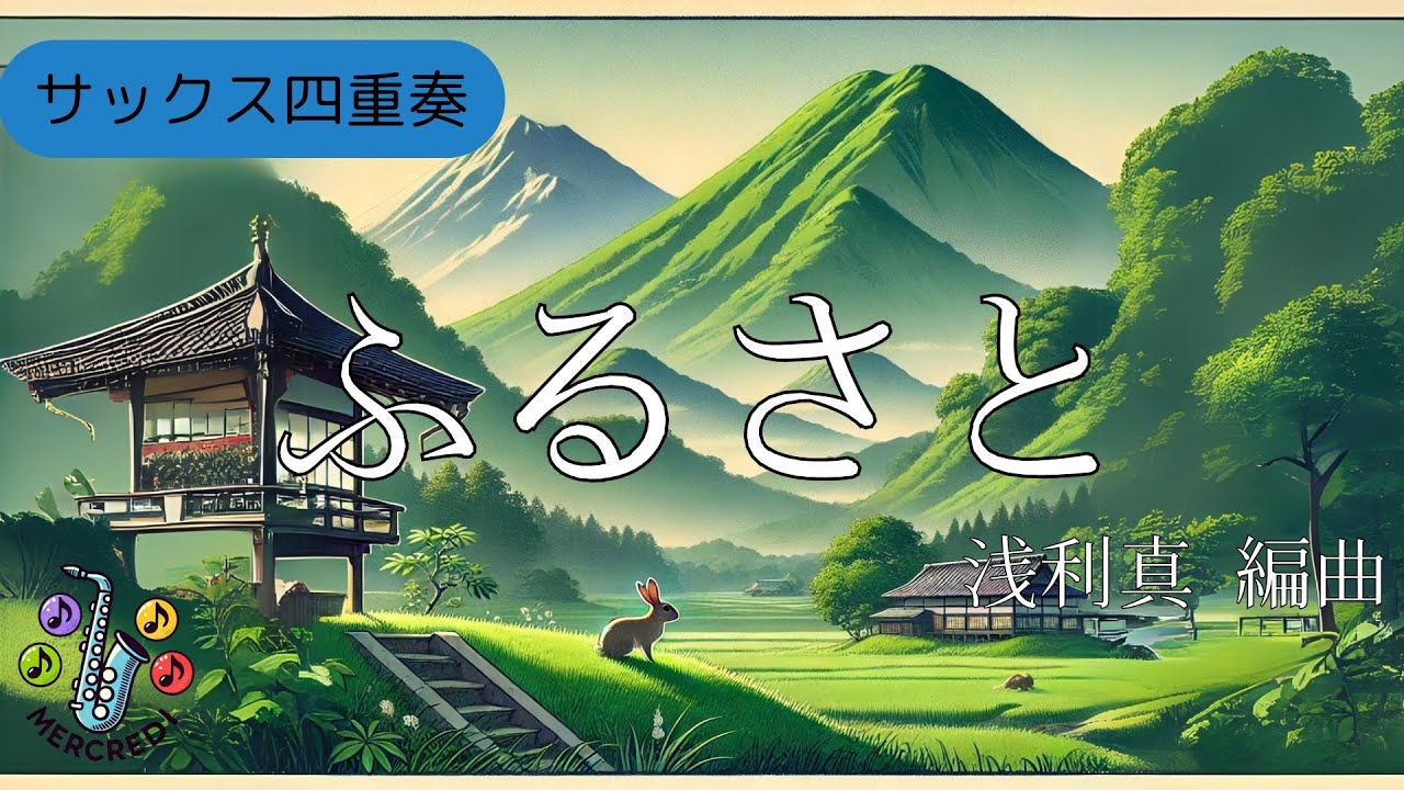 ふるさと【サックス四重奏】施設訪問演奏で大合唱！！