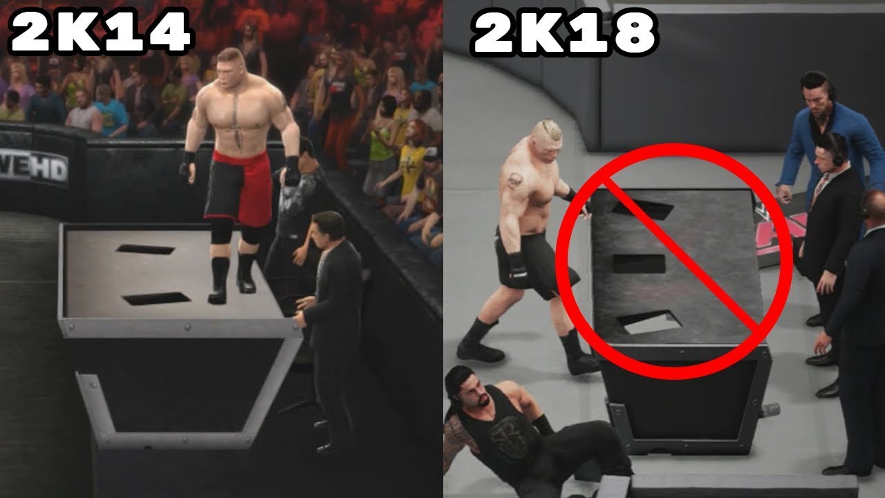 WWE 2K14 Details vs. WWE 2K18