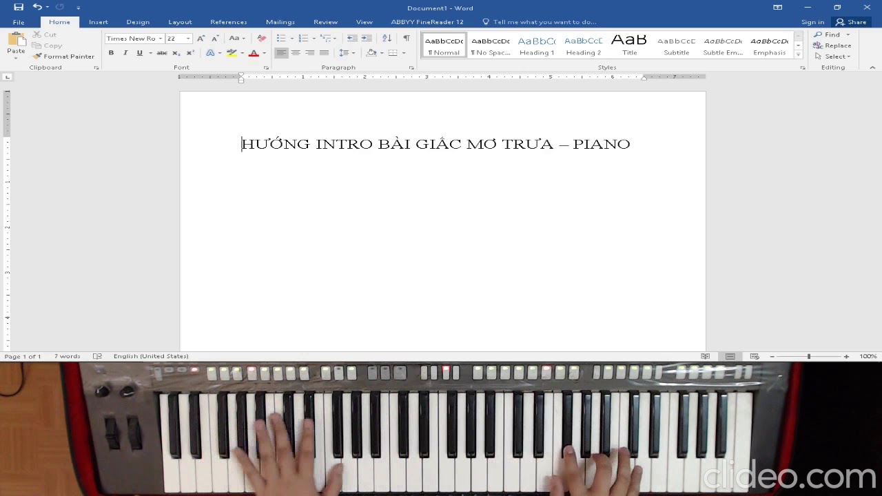 Học Đàn Online - Hướng Dẫn Intro Trên Piano Bài Giấc Mơ Trưa (Không thể chi tiết hơn) - Nhật Organ