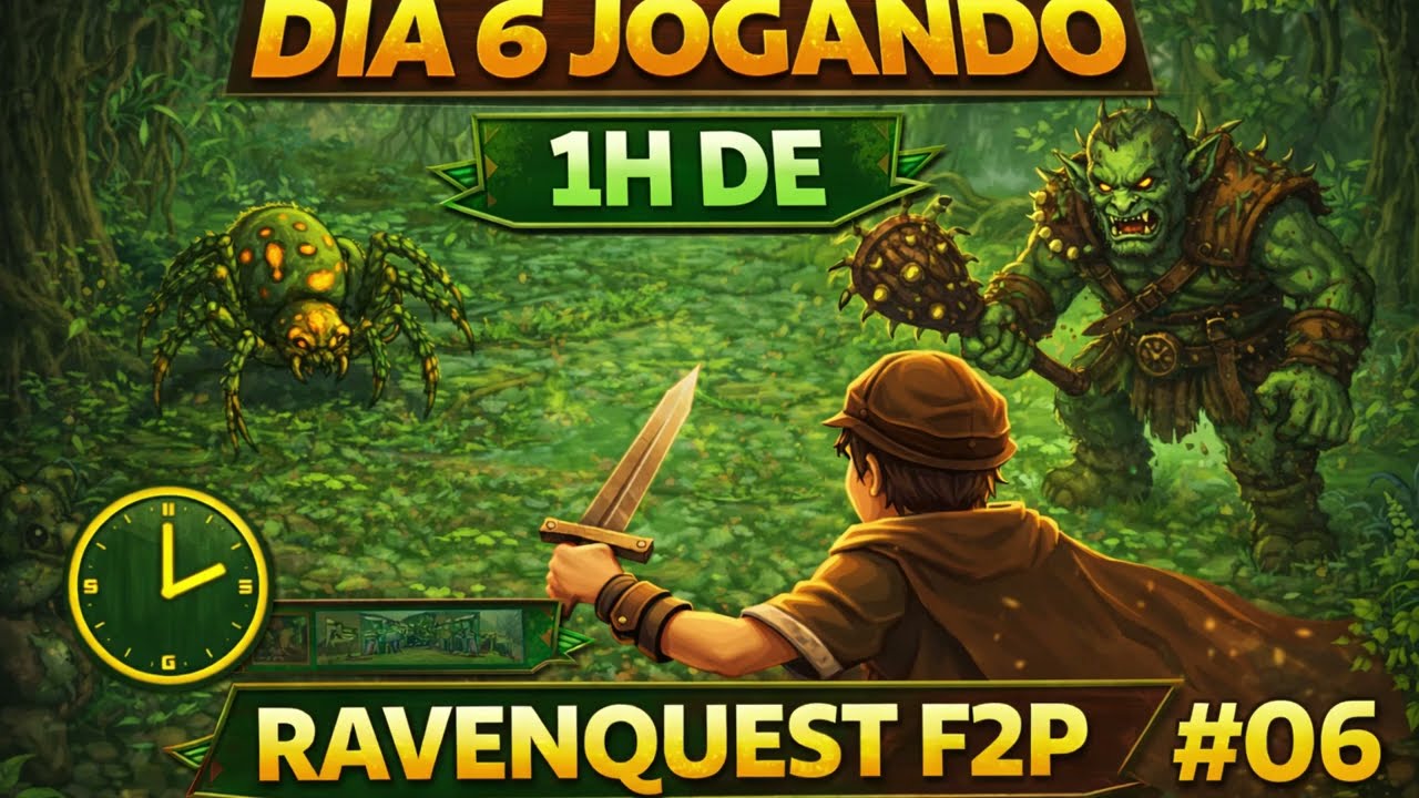 🎮 DIA 6 no RavenQuest F2P | 1 Hora de Progresso Insano! 🔥 #06