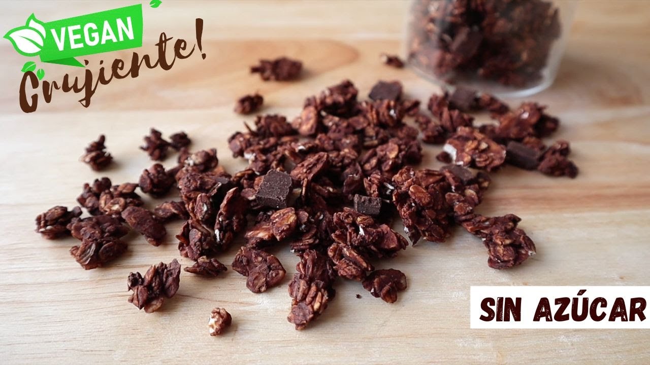 GRANOLA SALUDABLE Casera de CHOCOLATE 🍫 ¡MUY FÁCIL! Súper Crujiente