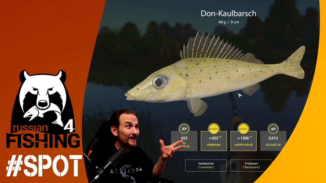 Russian Fishing 4 - Don Kaulbarsch - Futtermische, Top Spot, Windenbach