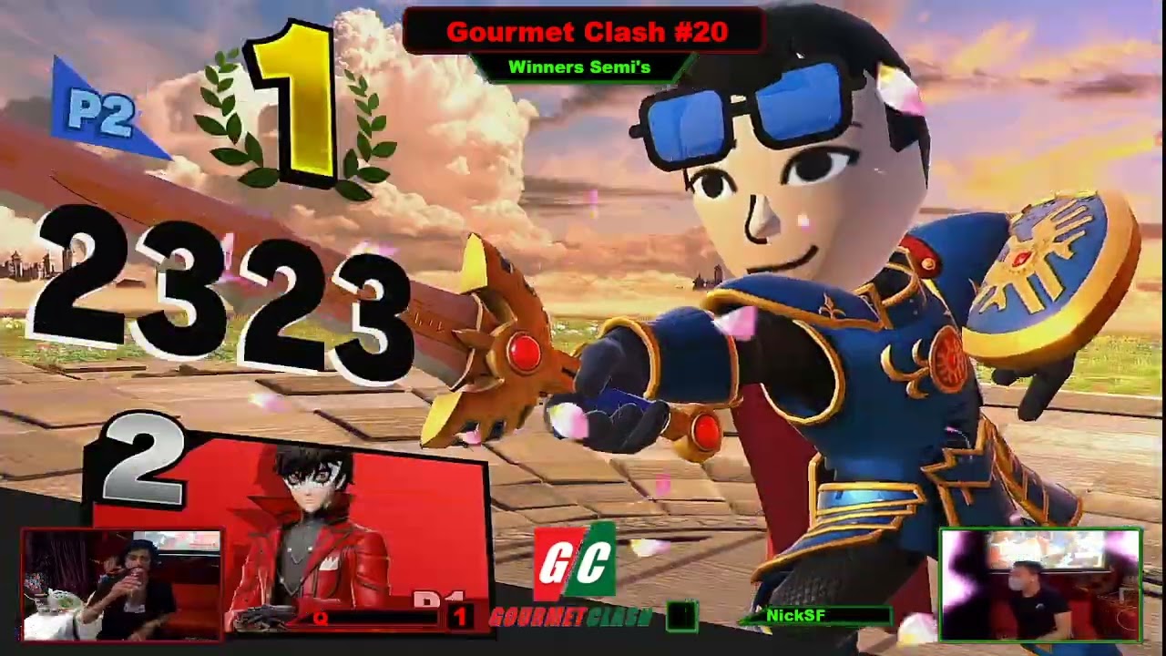 Gourmet Clash #20 - Q (Joker) vs NickSF (Mii Sword) Winners Semis - Ultimate Singles