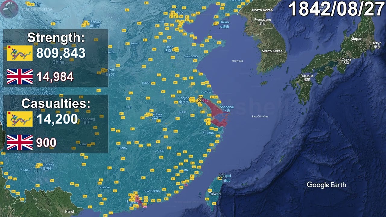 The Opium Wars using Google Earth
