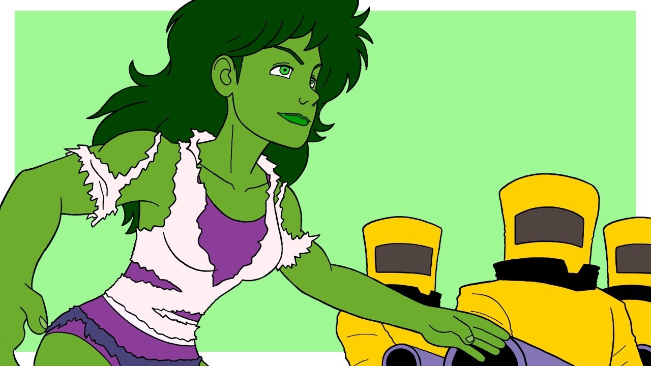 She-Hulk versus AIM | Green She-Hulk Transformation |  Animation | Jennifer Walters