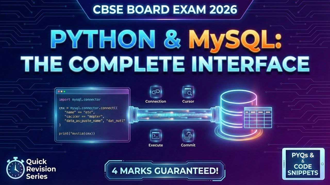 Python MySQL Connectivity Explained | Class 12 CS Quick Revision 2026