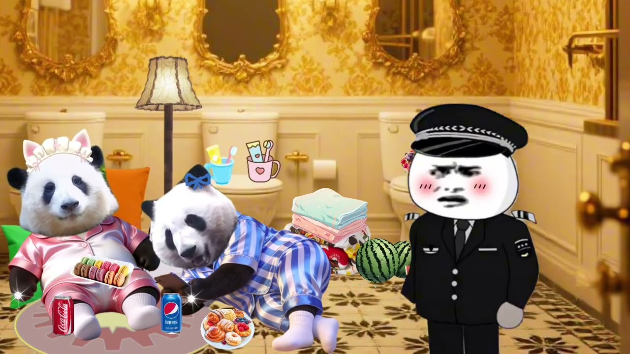 《花花小剧场》 花叶啊，让爷爷省省心吧🤣#来这里吸熊猫 #大熊猫和花 #大熊猫和花和叶 #熊猫花花 #大熊猫