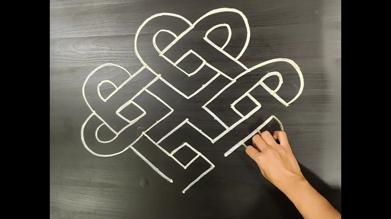 Beautiful Rangoli #8 #rangoli #muggulu #8*1 #dotsrangoli #dialyrangoli #trending #youtubevideo 