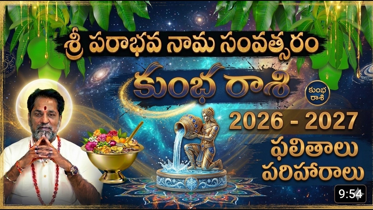 కుంభం  రాశి ఫలితాలు:: పరాభవ   సంవత్సరం ::KUMBHAM::SRI KRODHI 2026 -27:AQURARIUS  HOROSCOPE