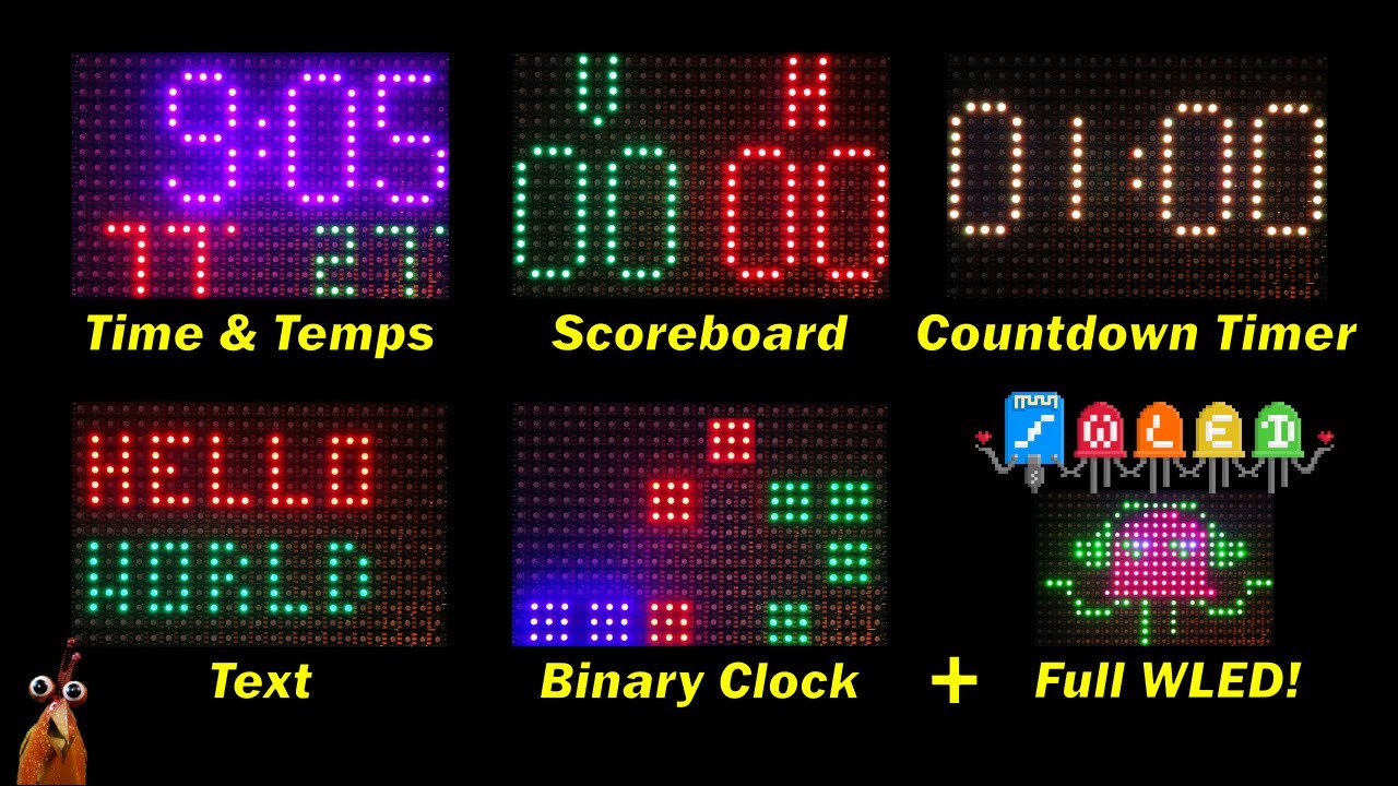 ESP32 LED Matrix: Multi-Function with FULL WLED and more!