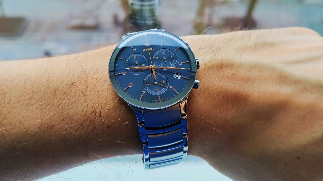 Rado Centrix Chronograph, ref. 542.0122.3, blue-grey dial, quartz