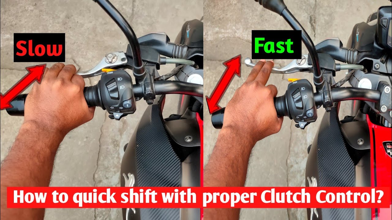 How to gearshift quickly with Proper Clutch Control technique in a motorcycle riding for new rider ?
