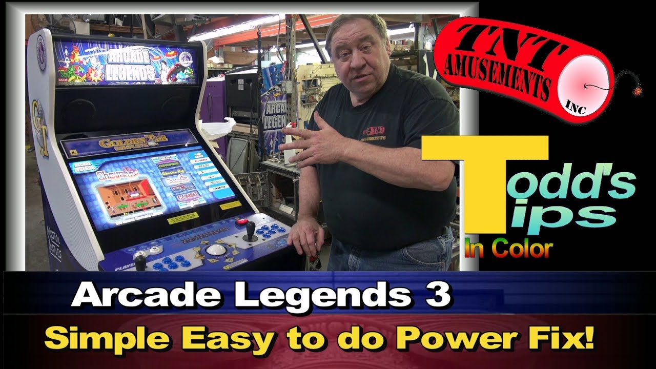 #1359 Fix Chicago Gaming ARCADE LEGENDS 3 Power Problem in SECONDS--TODD'S TIPS! TNT Amusements