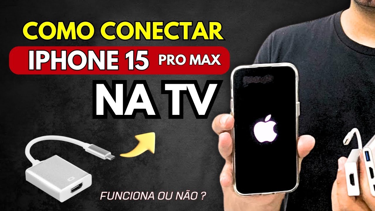 Como Espelhar iPhone Na TV com Cabo HDMI | iPhone 15 PRO MAX