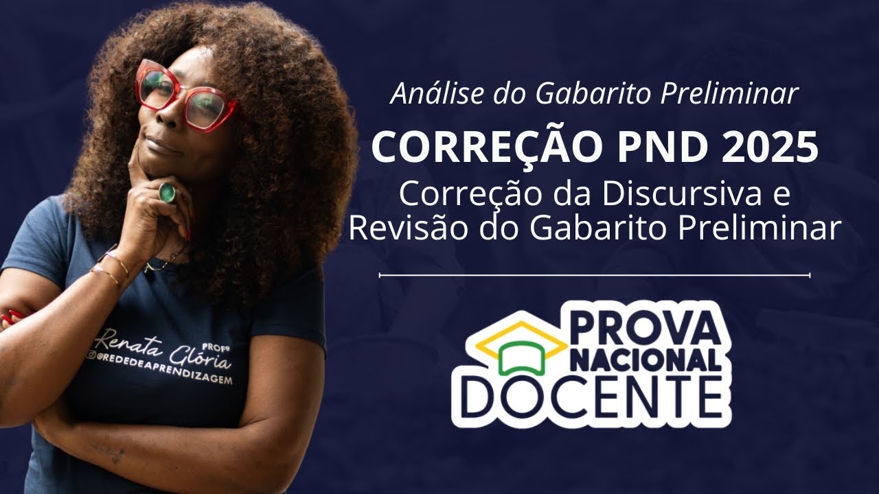 🔴 28/10 | PND 2025 &ndash; Quest&atilde;o Discursiva Comentada e An&aacute;lise do Gabarito Preliminar