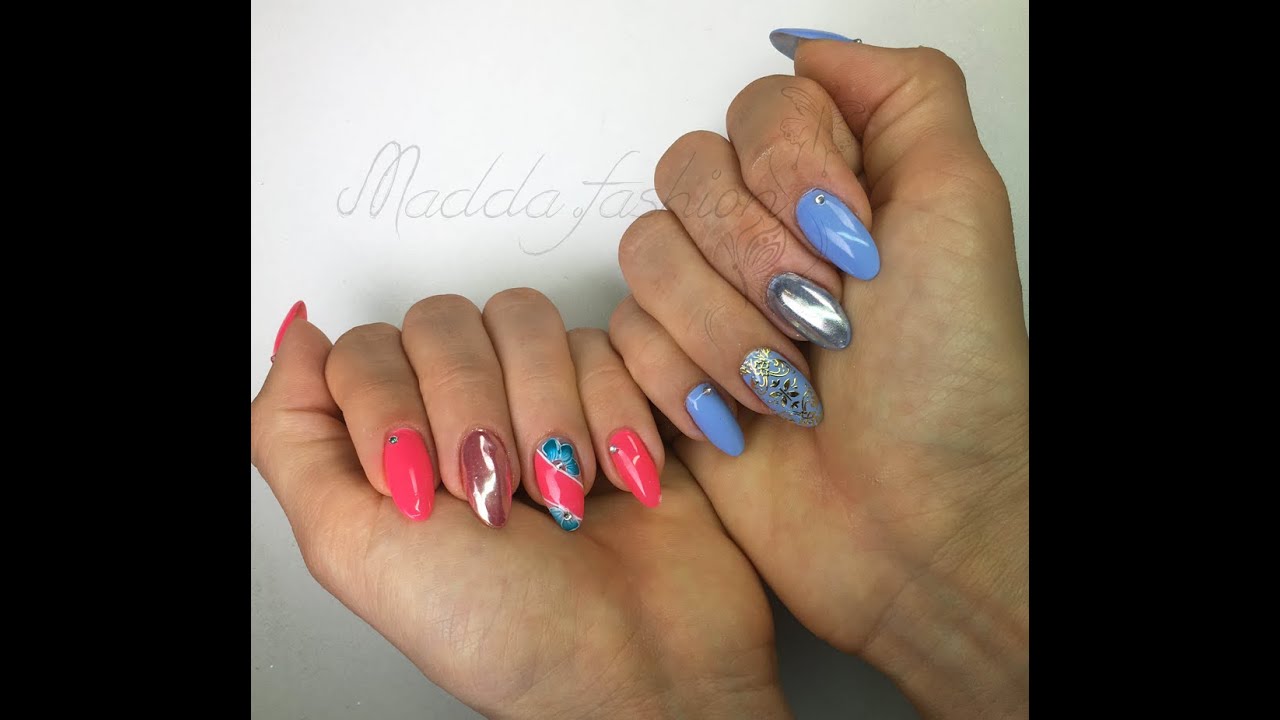 Nail Art: chromirror e fiore one move | Madda.fashion