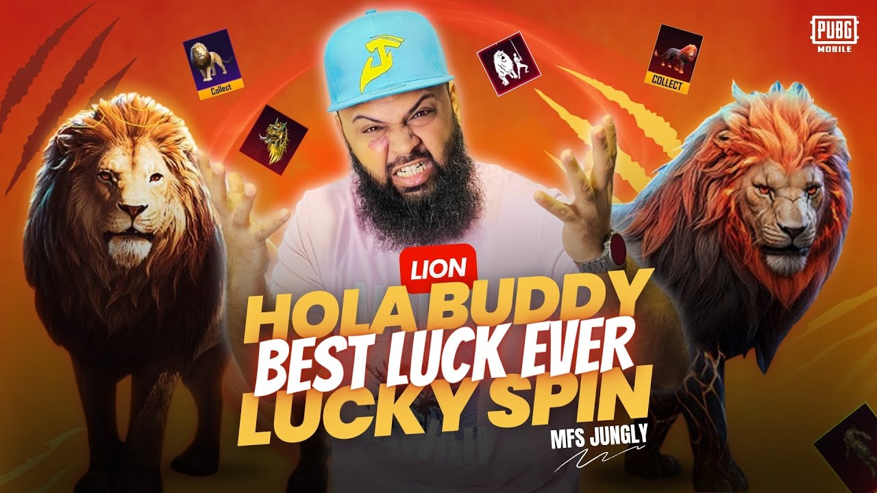 MFS Jungly Best and Most Luckiest Hola Buddy Lion Companion in Pubg Mobile #pubgmobile #mfsjungly