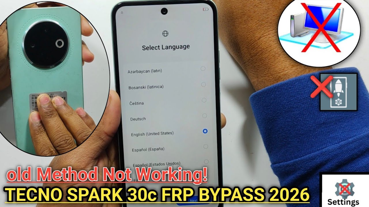 Обход FRP на Tecno Spark 30C в 2026 году | Разблокировка учетной записи Google на 30c без ПК | Ра...