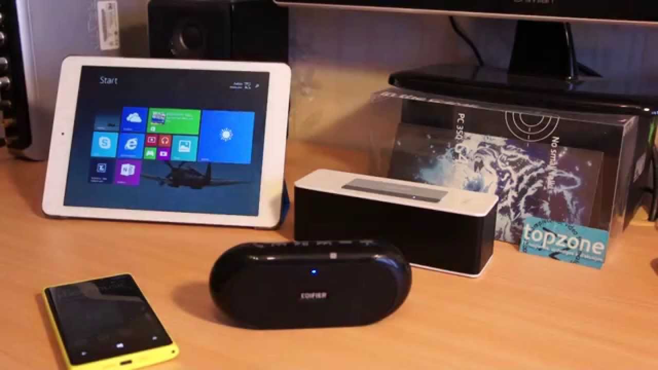 Mobili bluetooth audio sistema: Edifier MP211 ir Microlab MD-215