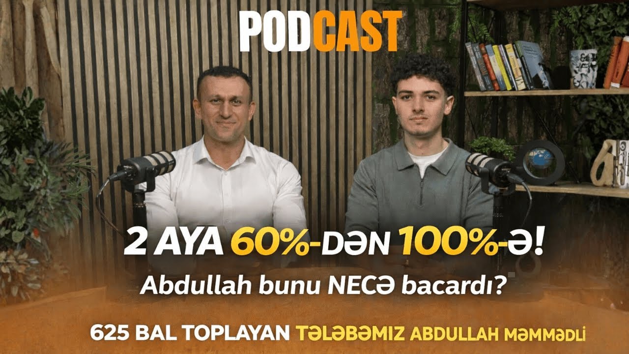 Riyaziyyat nəticəsini son 2 ayda artıraraq 100% edən şagirdim ADA tələbəsi Abdullah ilə podcast