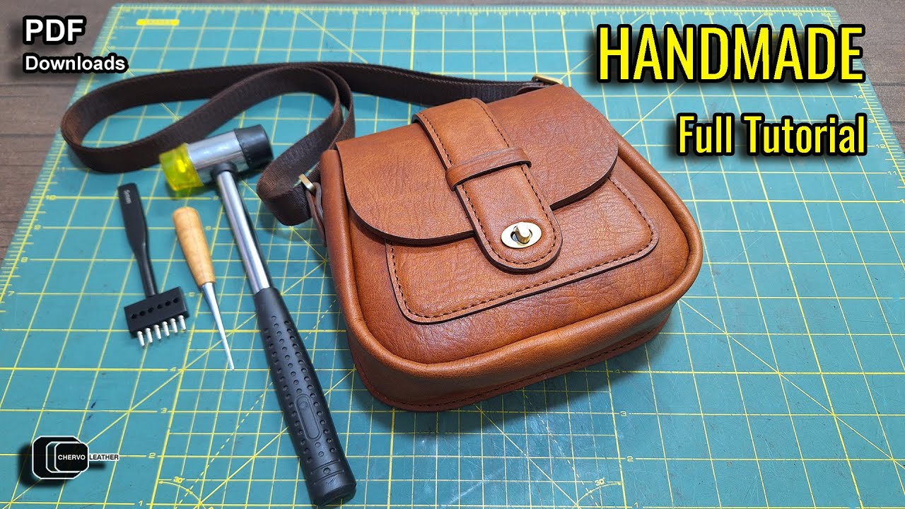 Making a completely handmade crossbody bag _ free pattern
