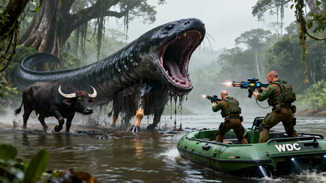 SHOCKING! Giant Electric Eel SWALLOWS Mother Buffalo Whole! | WDC Plasma Rescue