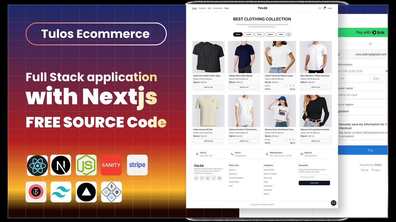 Build a Modern Ecommerce Website with Next.js 15, TailwindCSS, Stripe, & Sanity | Full Tutorial 2025