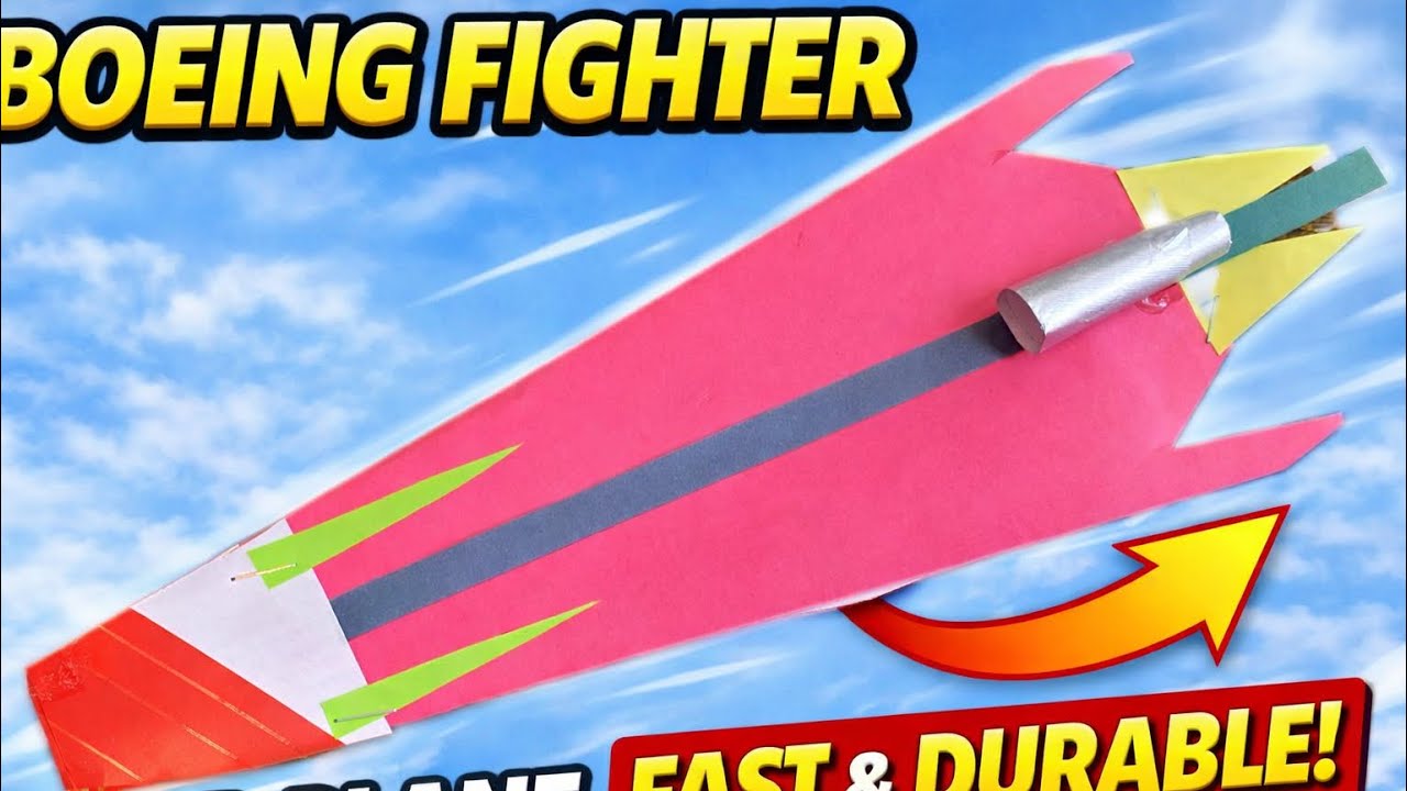How to Make a Boeing Fighter Paper Plane ✈️ Fast & Durable Long Distance Flight