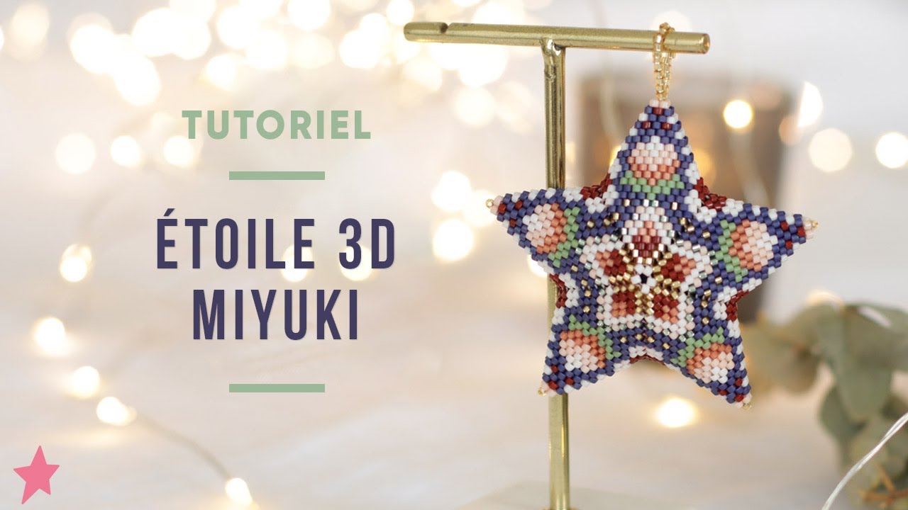 TUTO étoile 3D Miyuki en Peyote Circulaire en Delica 11/0