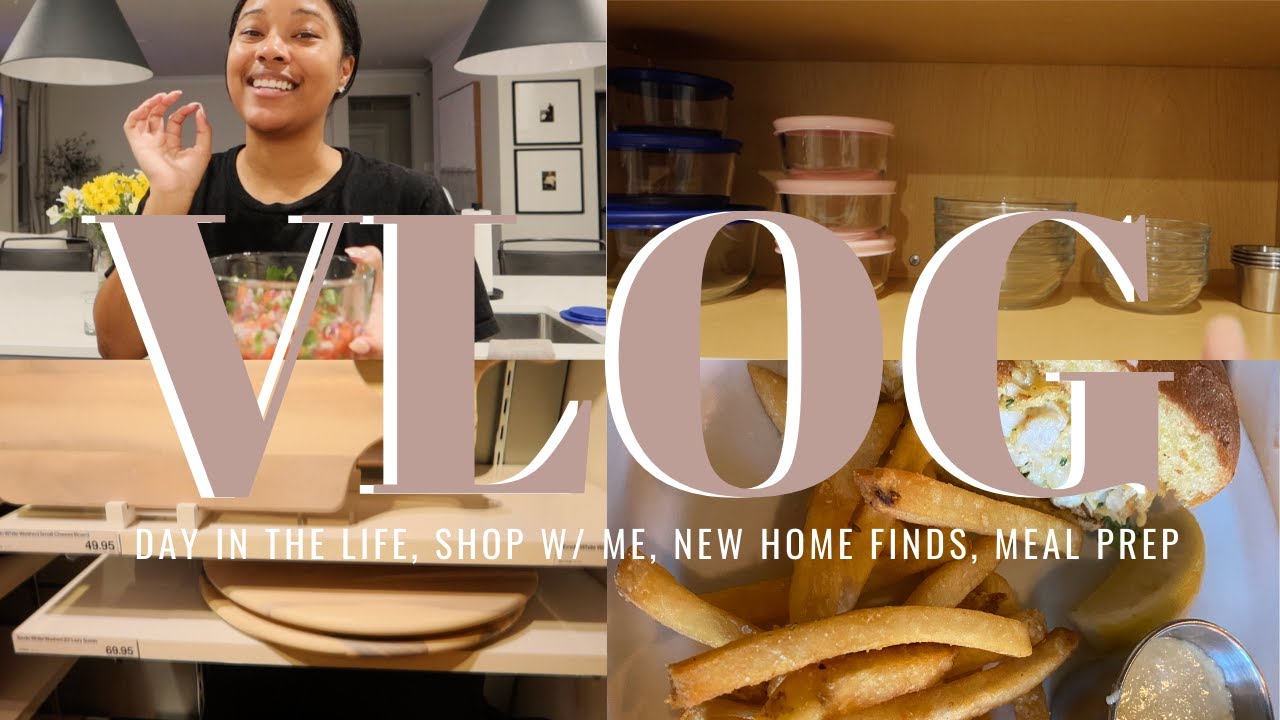 VLOG: DAY IN THE LIFE, SHOP WITH ME AT CRATE AND BARREL, NEW HOME FINDS, & MEAL PREP | Diam Jackson