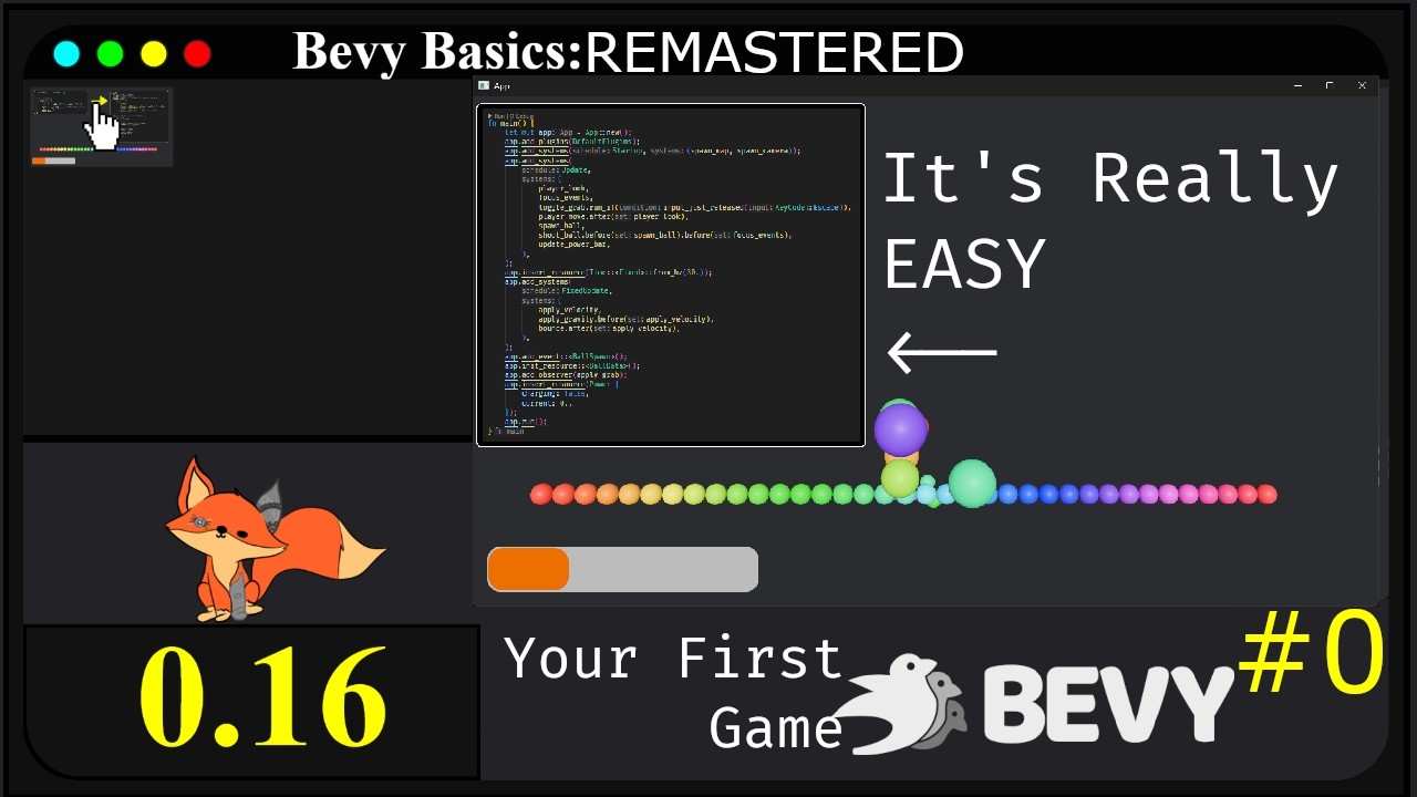 Ваша первая игра Bevy: Bevy Basics Remastered
