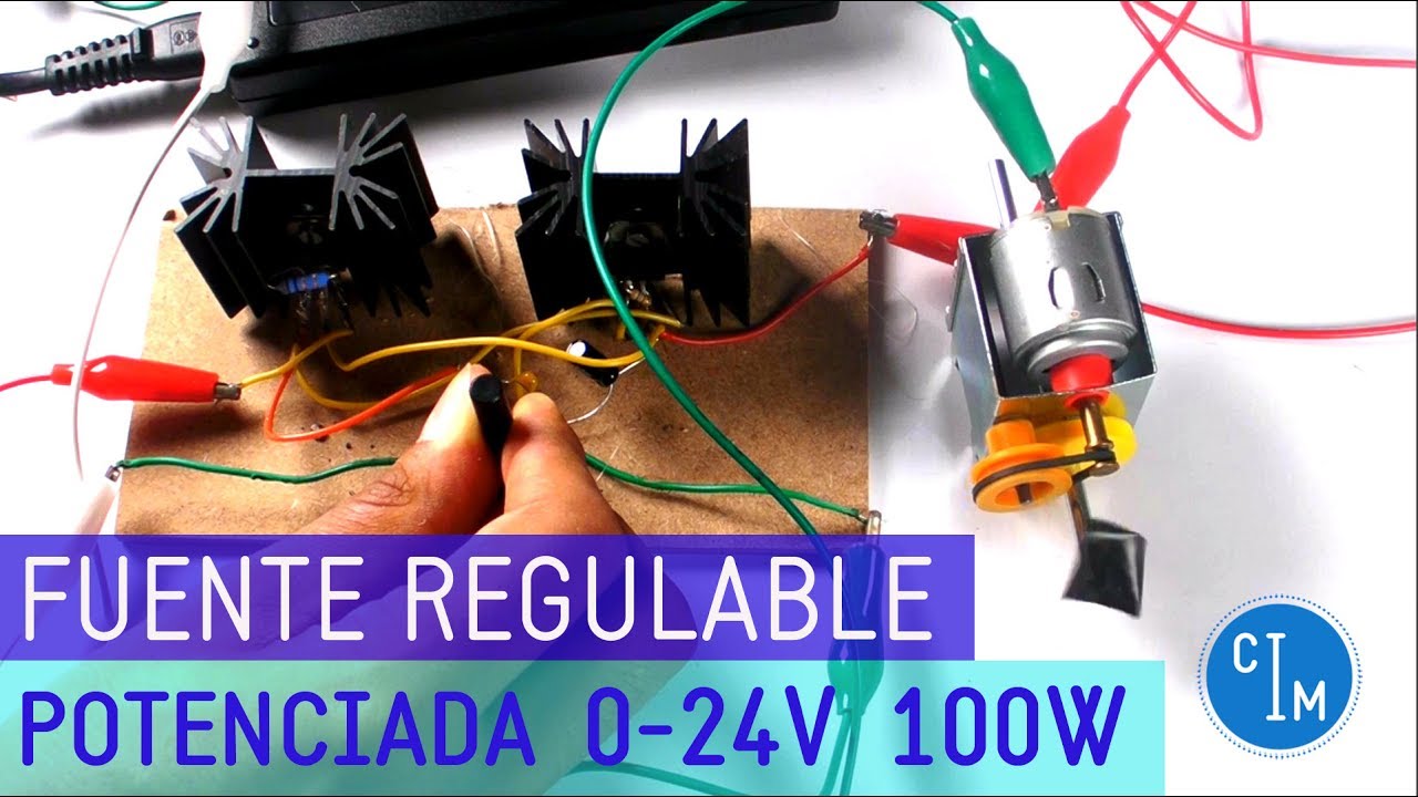 FUENTE REGULABLE POTENCIADA | Regulador de voltaje con transistor de paso