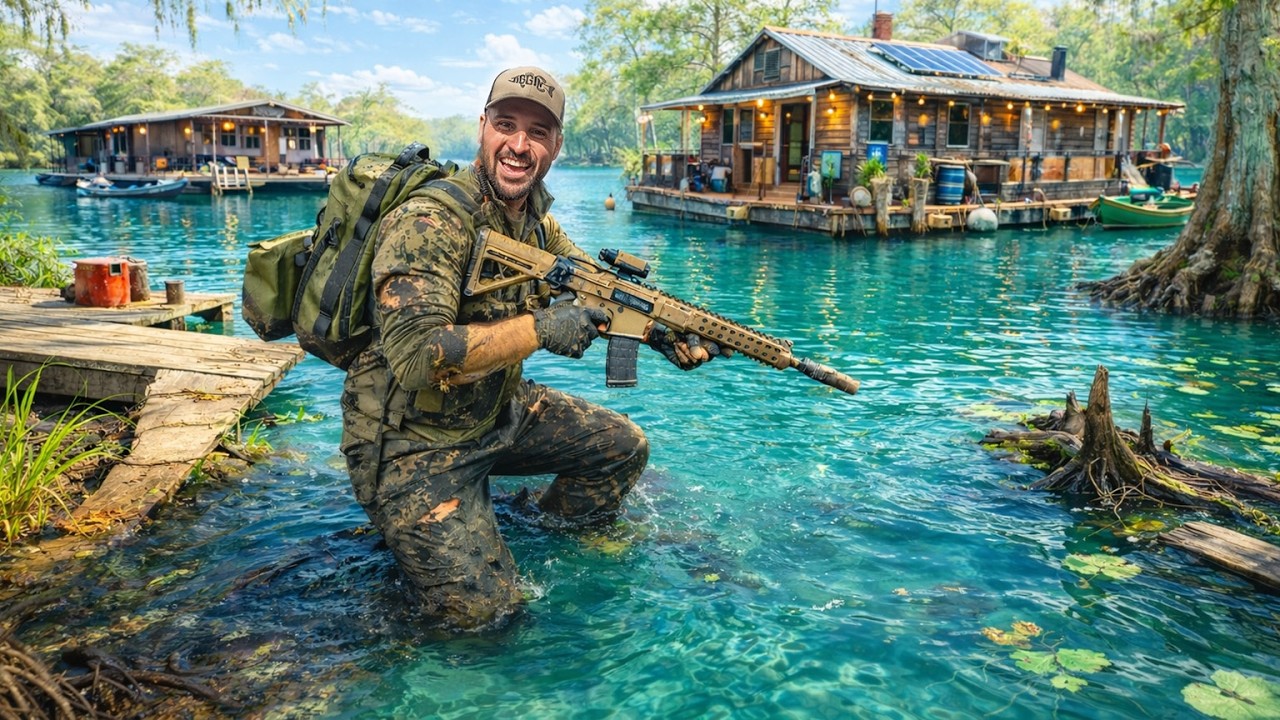 48hr SWAMP Houseboat Survival.. Living the Cajun lifestyle!! (40 houseboats)