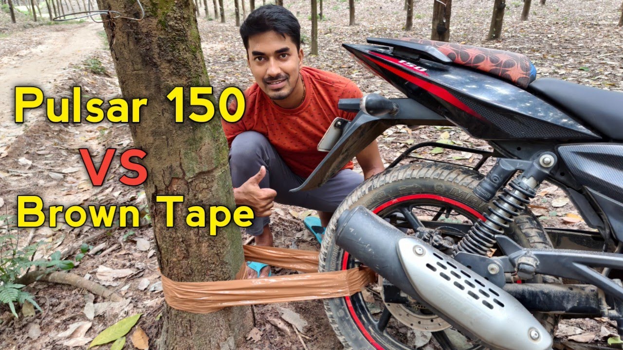 Pulsar 150 Bike Power Test // Pulsar 150 VS Brown Tape // Kya Hua Bike Ka Haal #experiment #pulsar