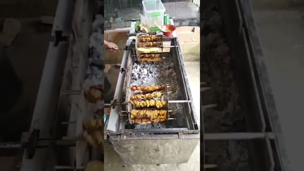 asador de pinchos giratorio casero