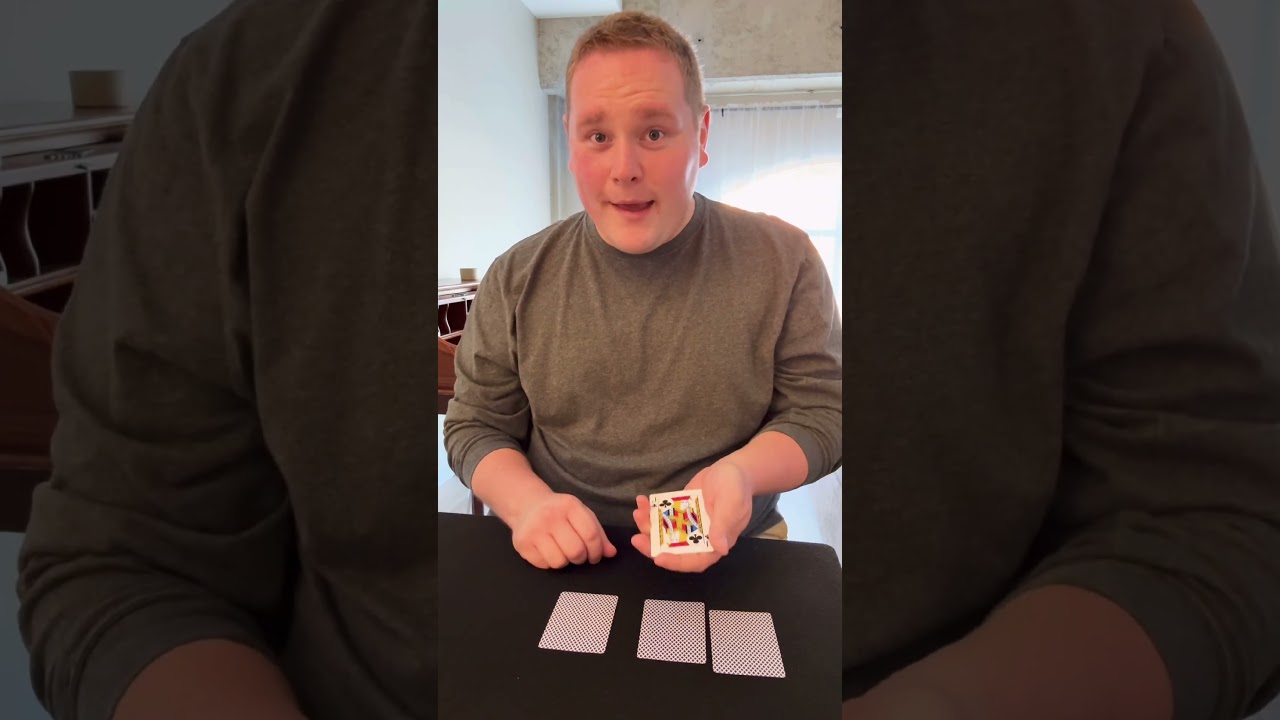 This magic trick ends with a surprise! #magic #magician #magictrick #cardtrick #sleightofhand