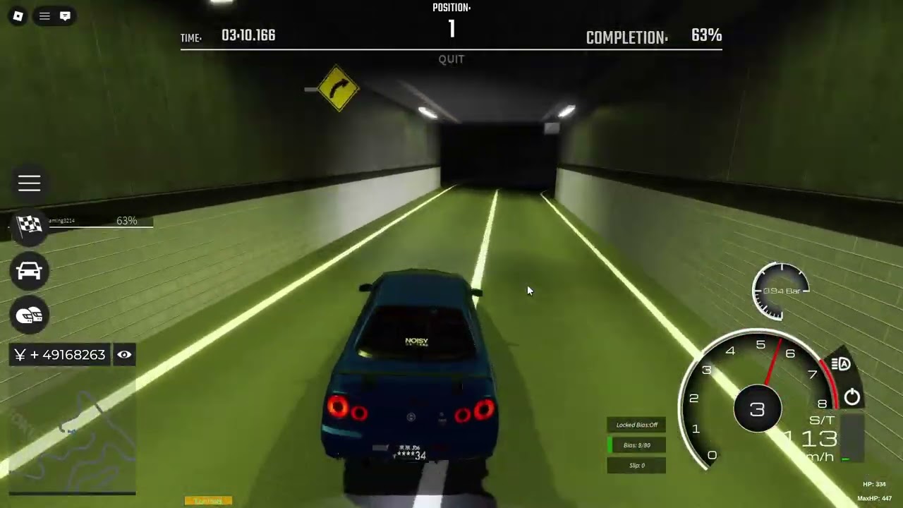 racing a R34 in mrt