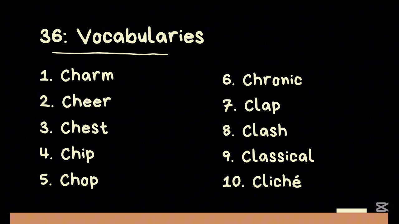 Lesson 36: English vocabulary (Ereyo )